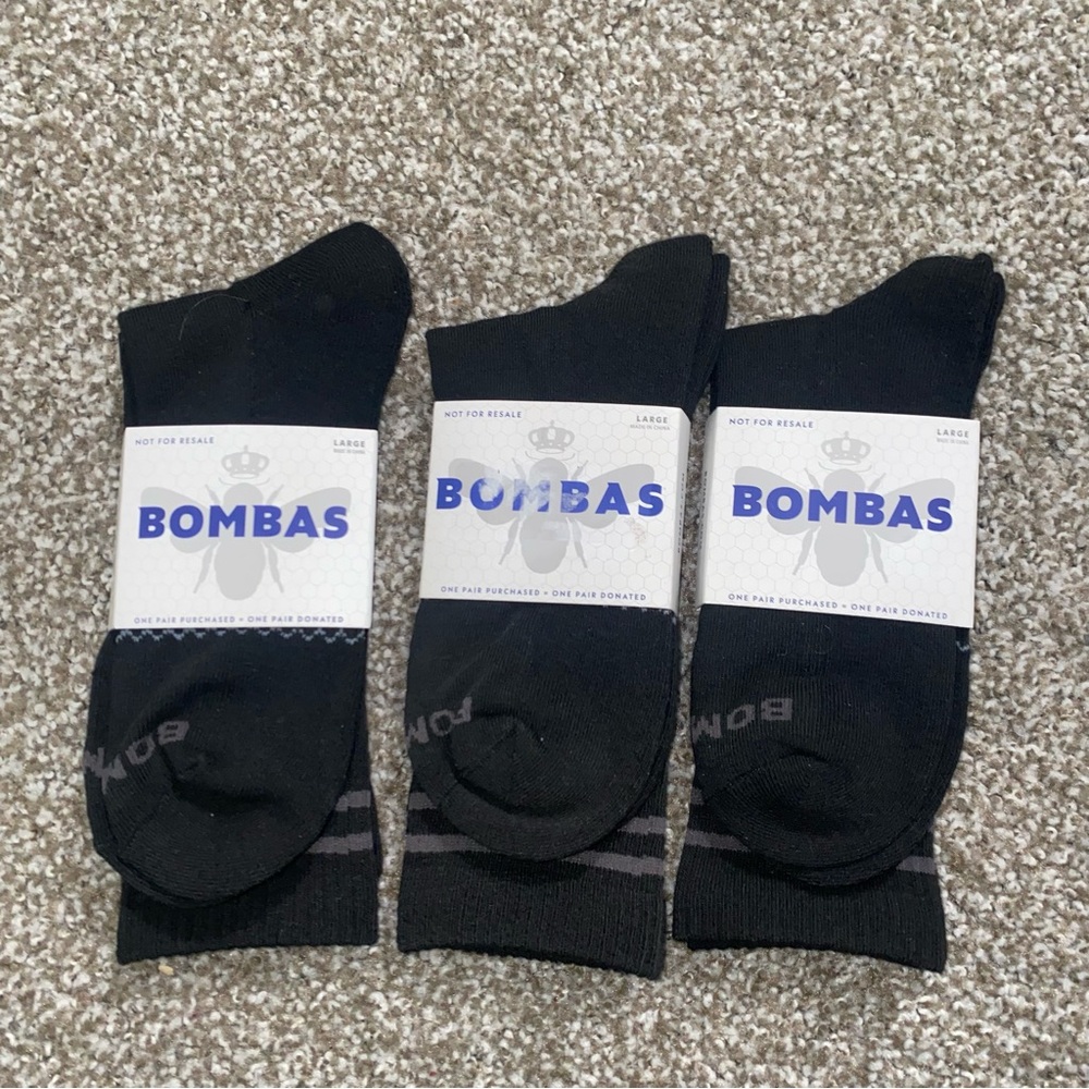 Men's Bombas Calf Crew Socks - Black